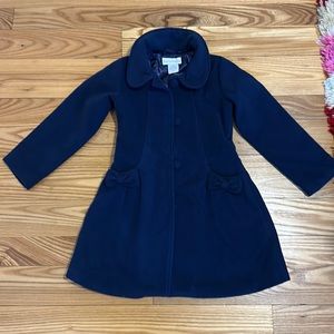 Girls navy blue dress coat.